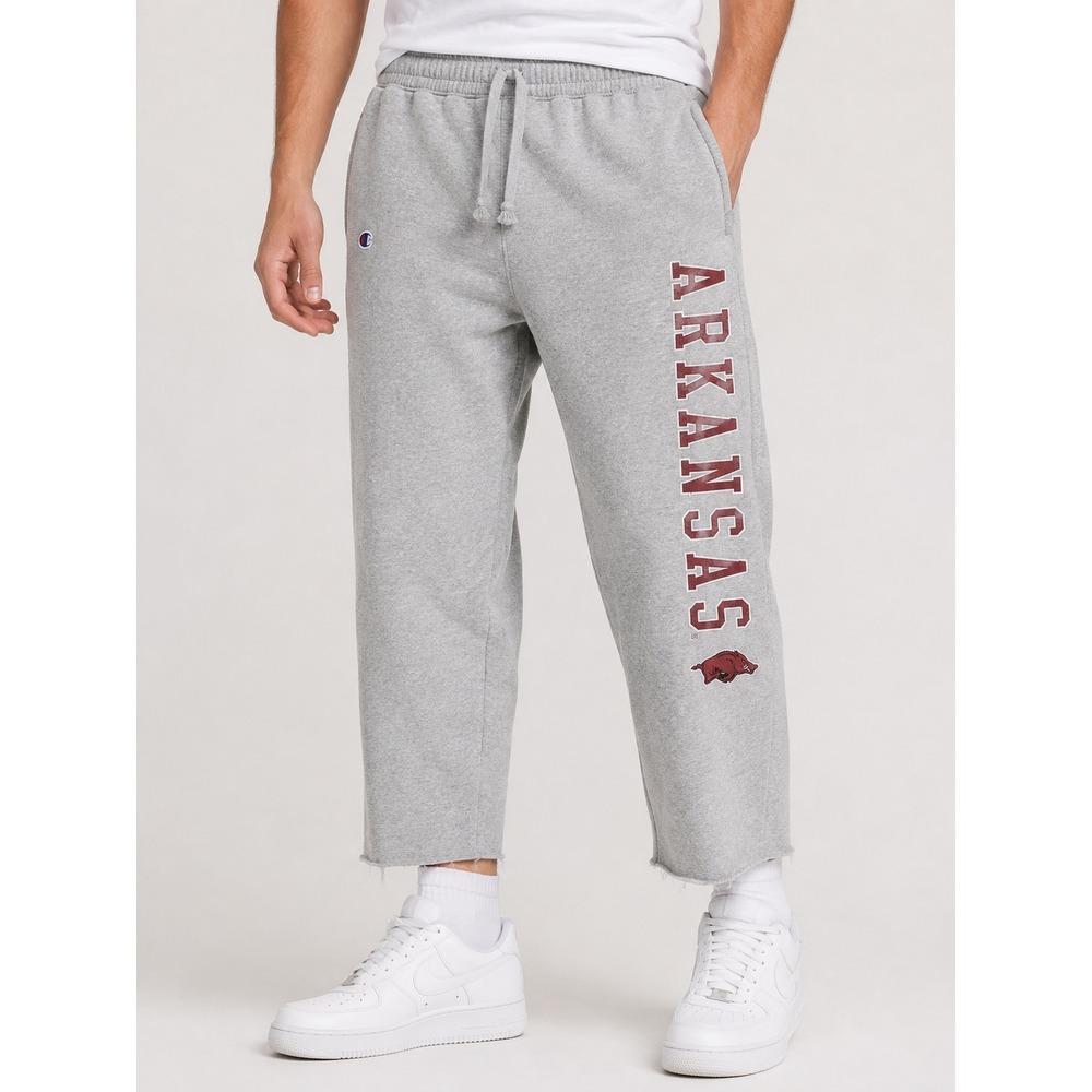 Champion Arkansas Razorbacks Gray Raw Hem Sweatpants XL NCAA College Lounge